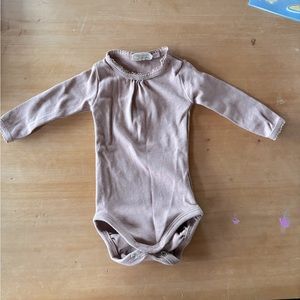 Wheat organic cotton onesie